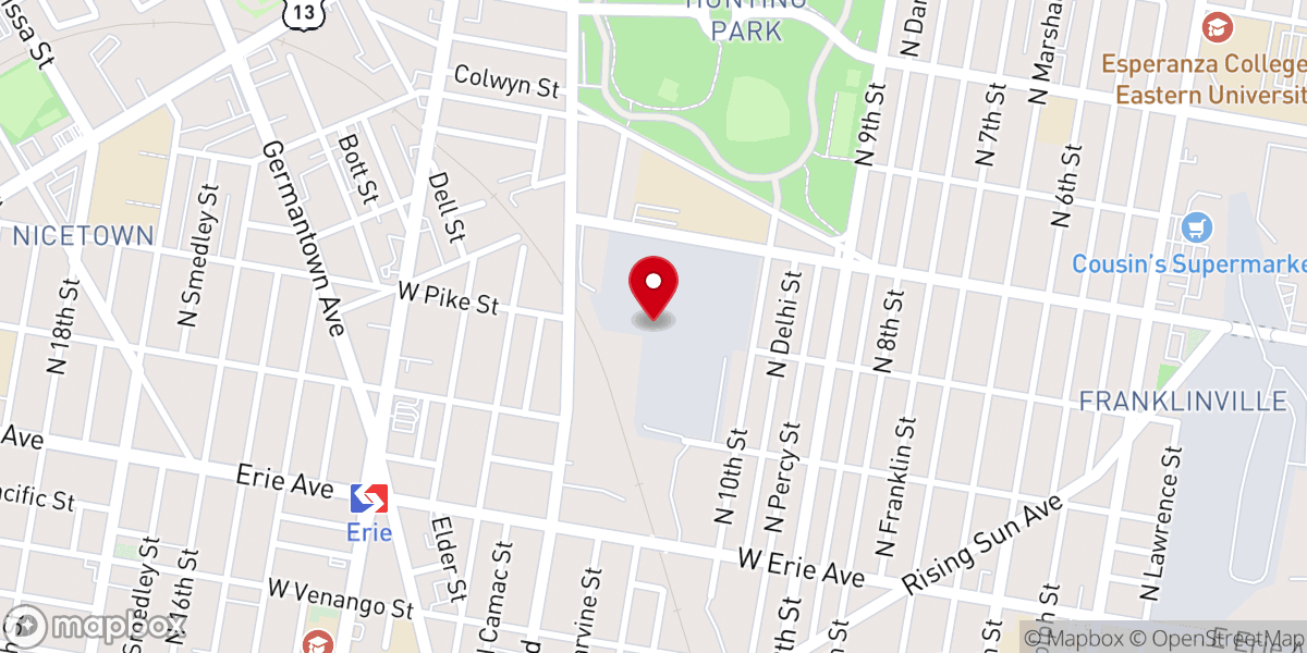 Map showing location of Universal Missionary Baptist Church