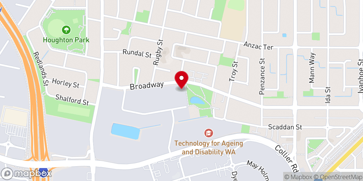 Map showing location of Perth Chin Baptist Church
