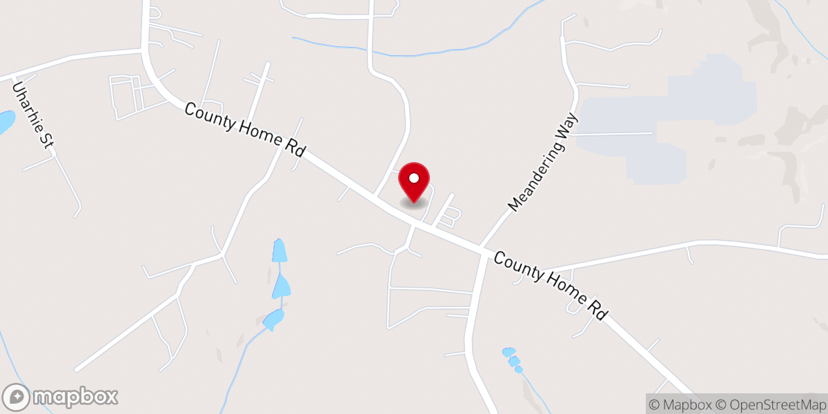 Map showing location of Mt. Zion Lutheran Church