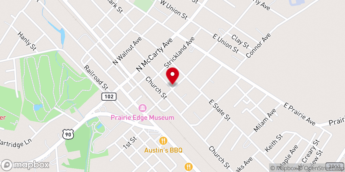 Map showing location of Christ Episcopal Church