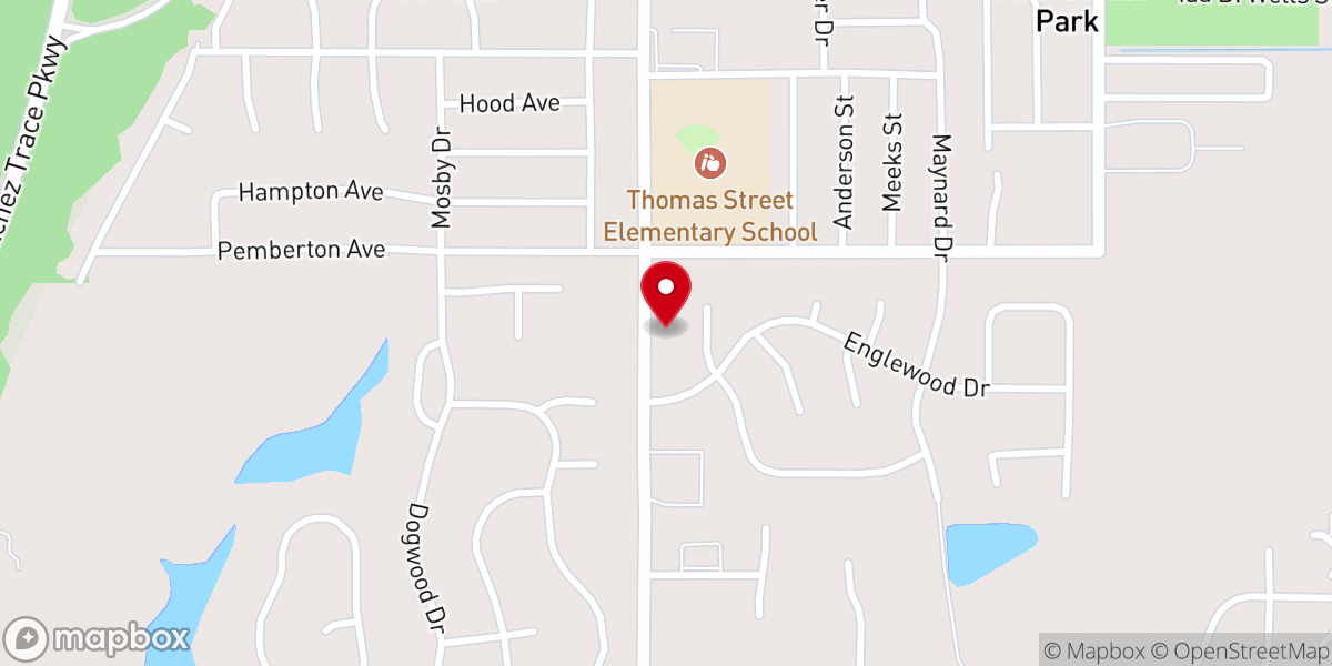 Map showing location of Gum Tree Presbyterian Church