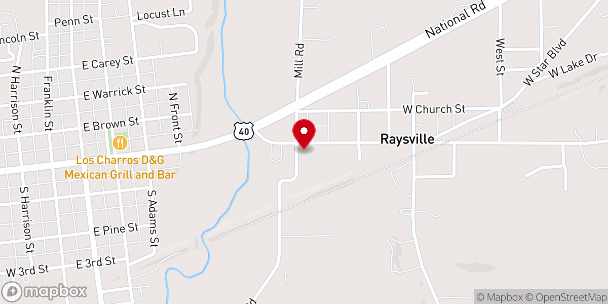 Map showing location of Community Baptist Church