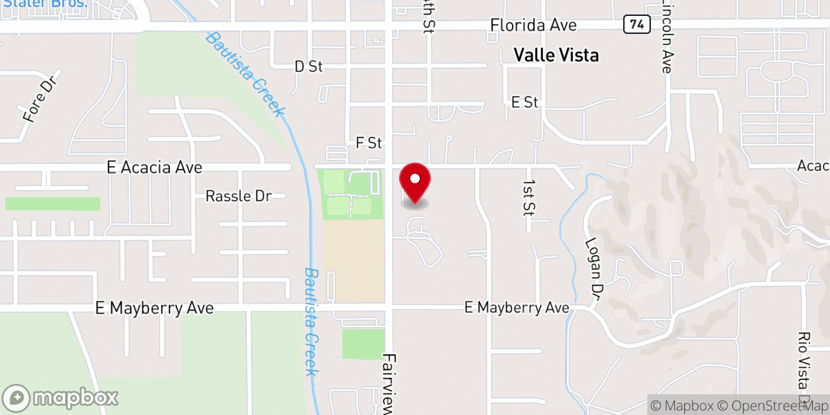 Map showing location of Calvary Chapel Valle Vista