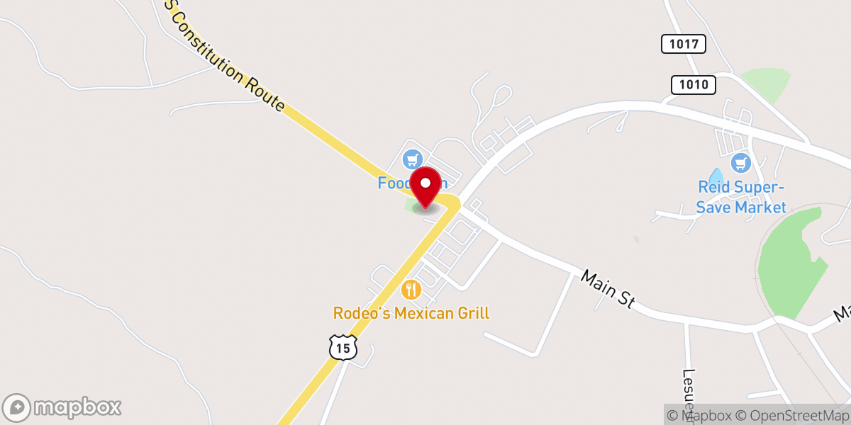 Map showing location of Mt Olive Baptist Church