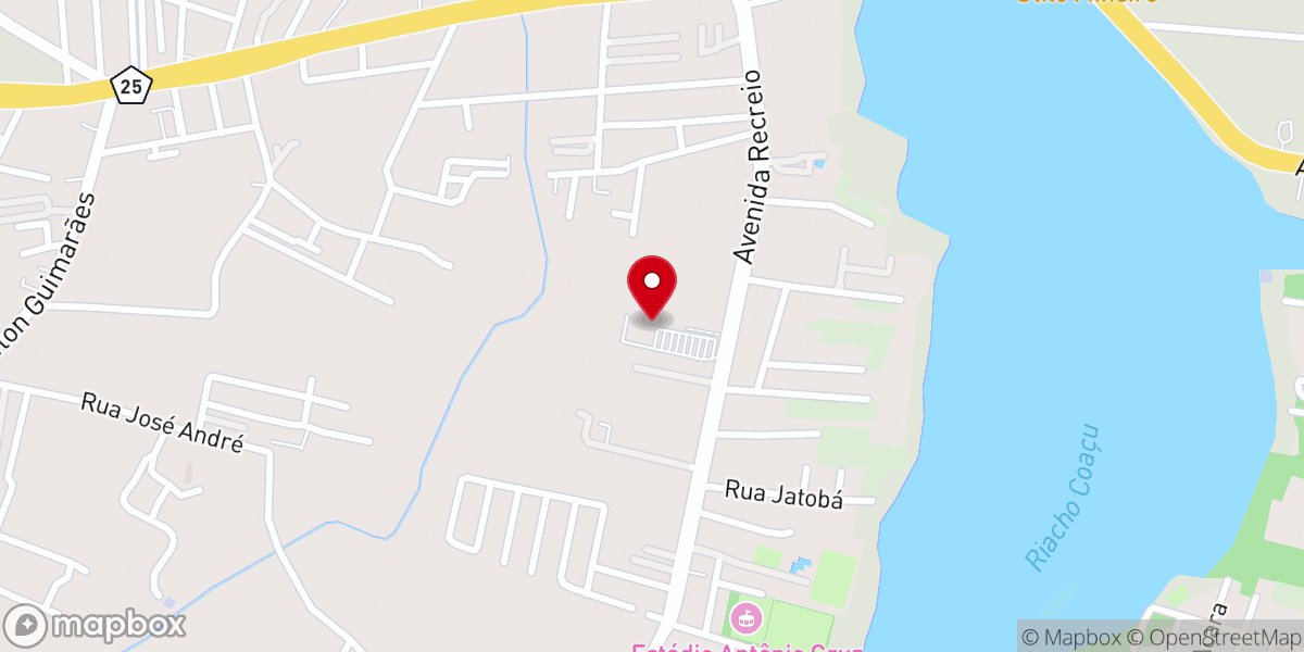 Map showing location of Paz Church Fortaleza
