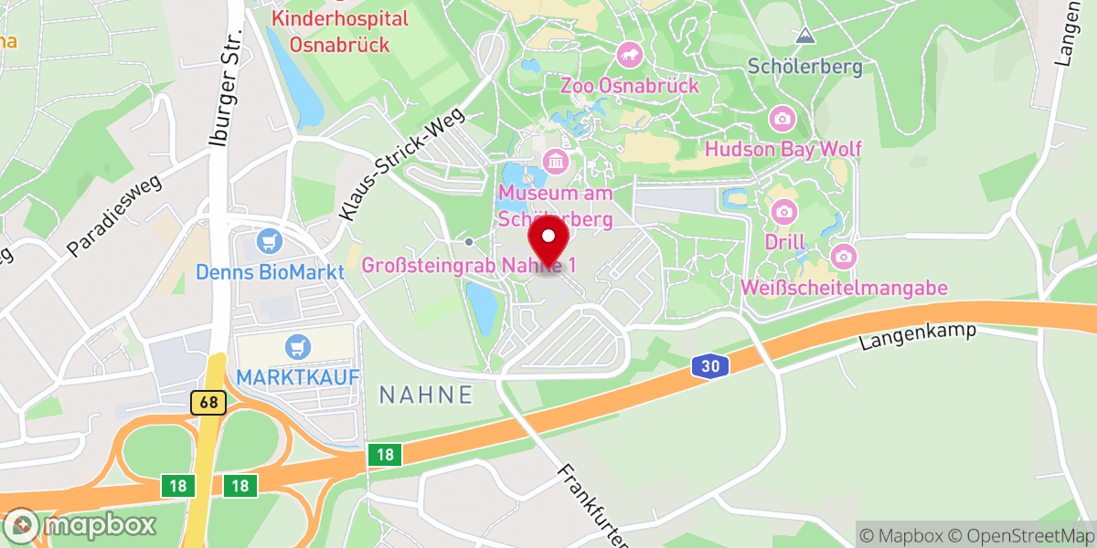 Map showing location of Landkreis Osnabrück