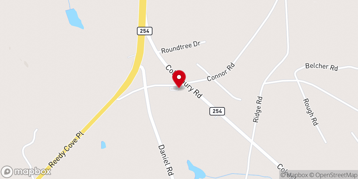 Map showing location of Grace Pointe Church