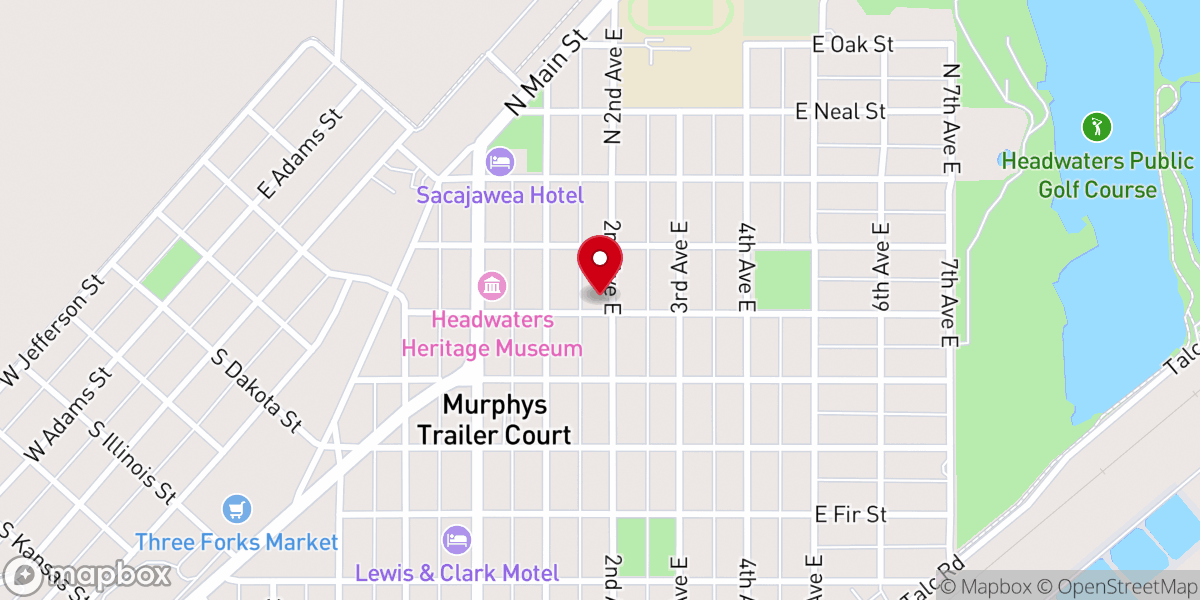 Map showing location of United Methodist Church