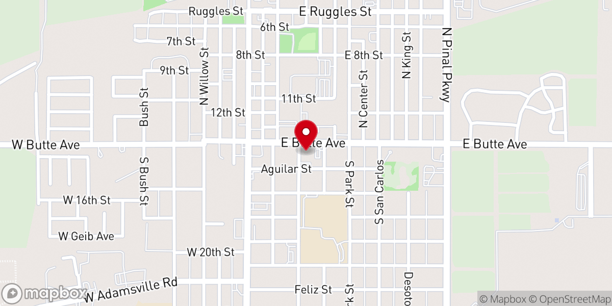 Map showing location of Desert Hope Presbyterian Church