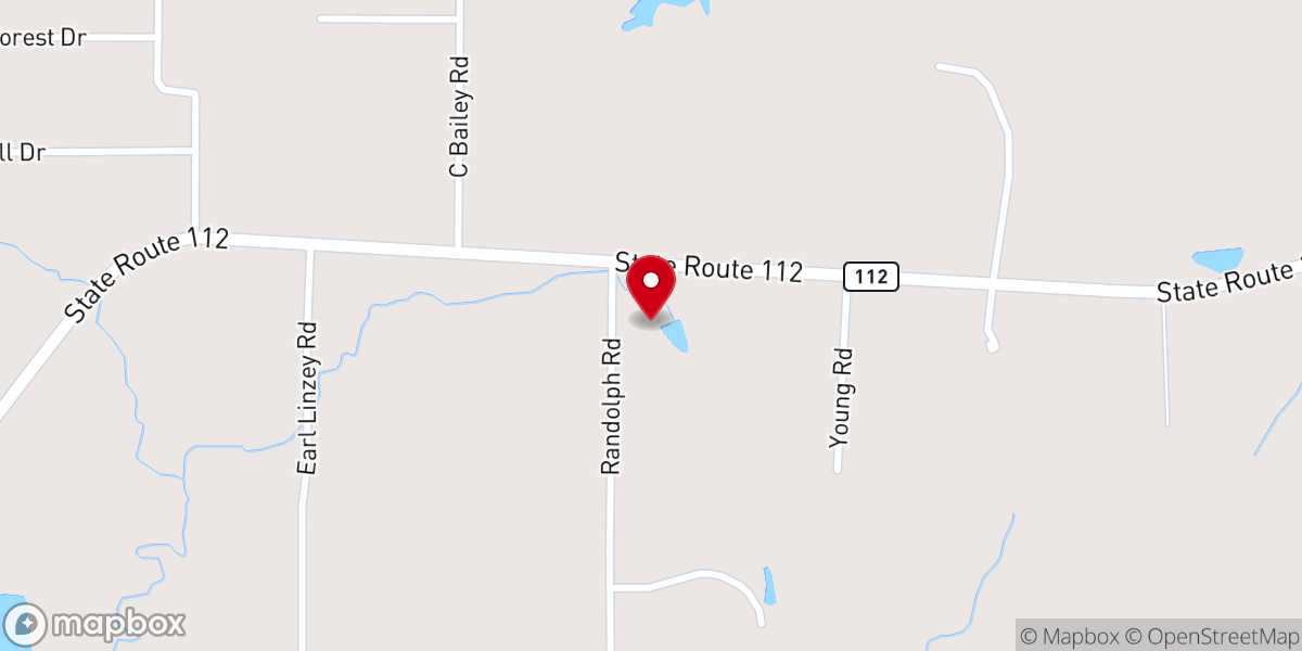 Map showing location of Trinity Bible Church