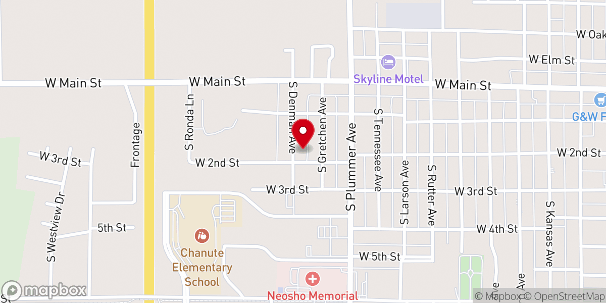 Map showing location of Glorious Day Baptist Church