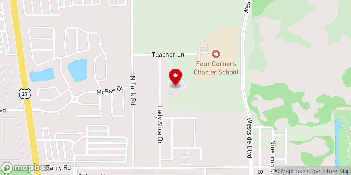 Map showing location of Community of Faith United Methodist Church