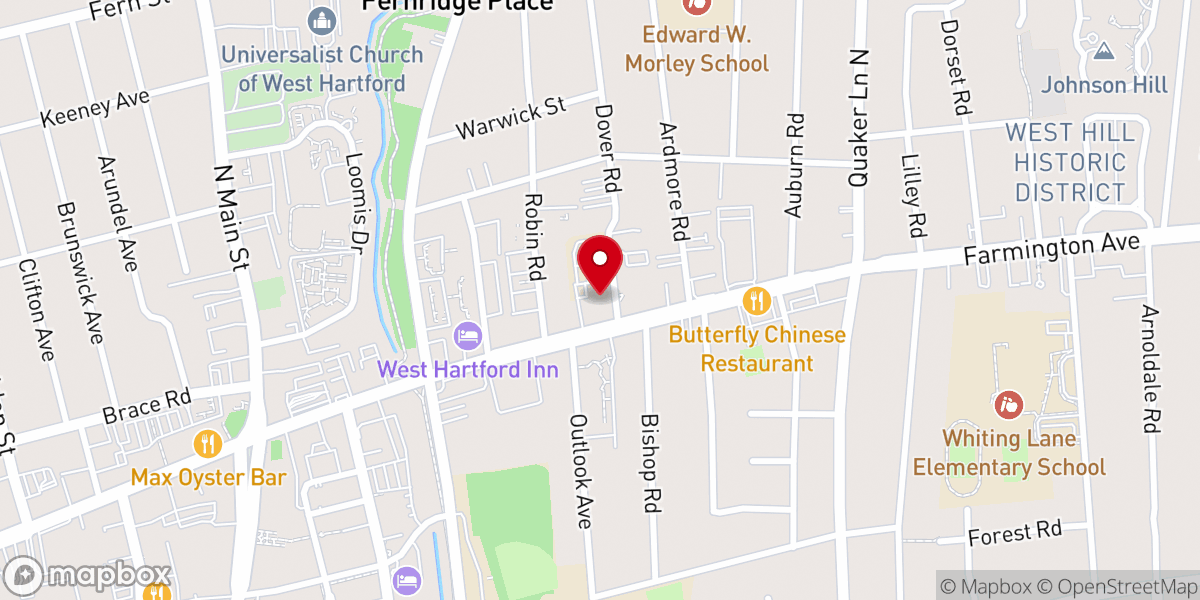 Map showing location of St. Thomas the Apostle Catholic Church
