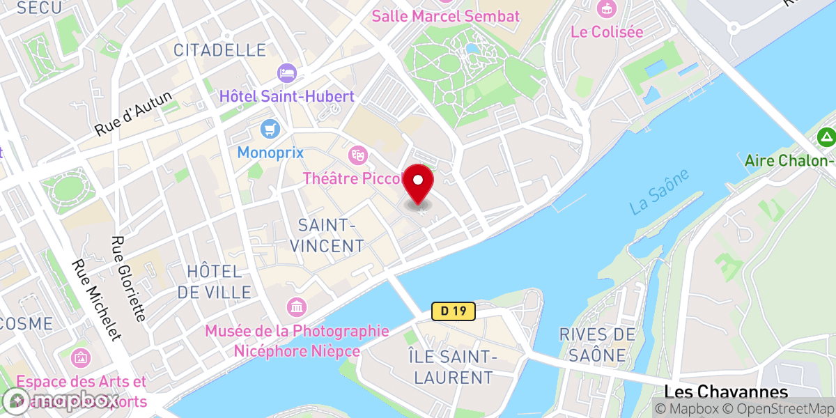 Map showing location of Le cloître de la cathédrale Saint-Vincent