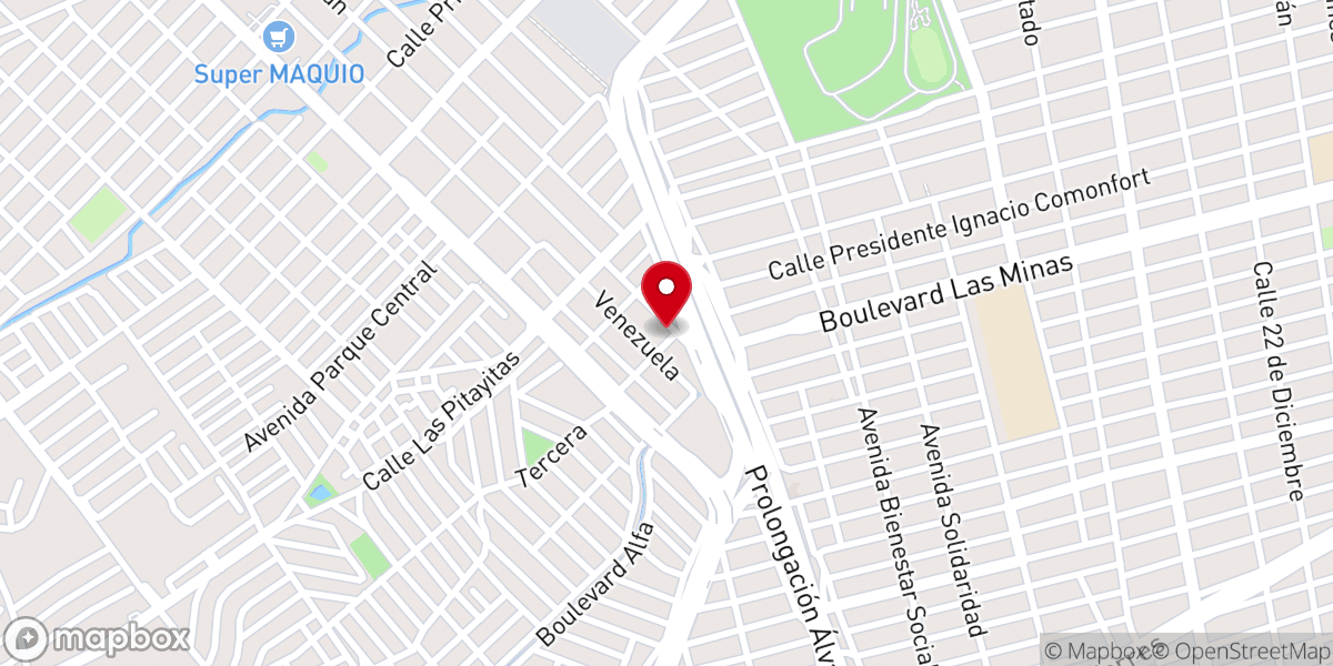 Map showing location of Iglesia Cristiana el Reino de los Cielos
