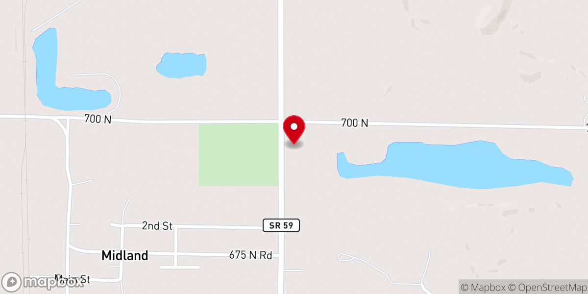 Map showing location of Lebanon Baptist Church