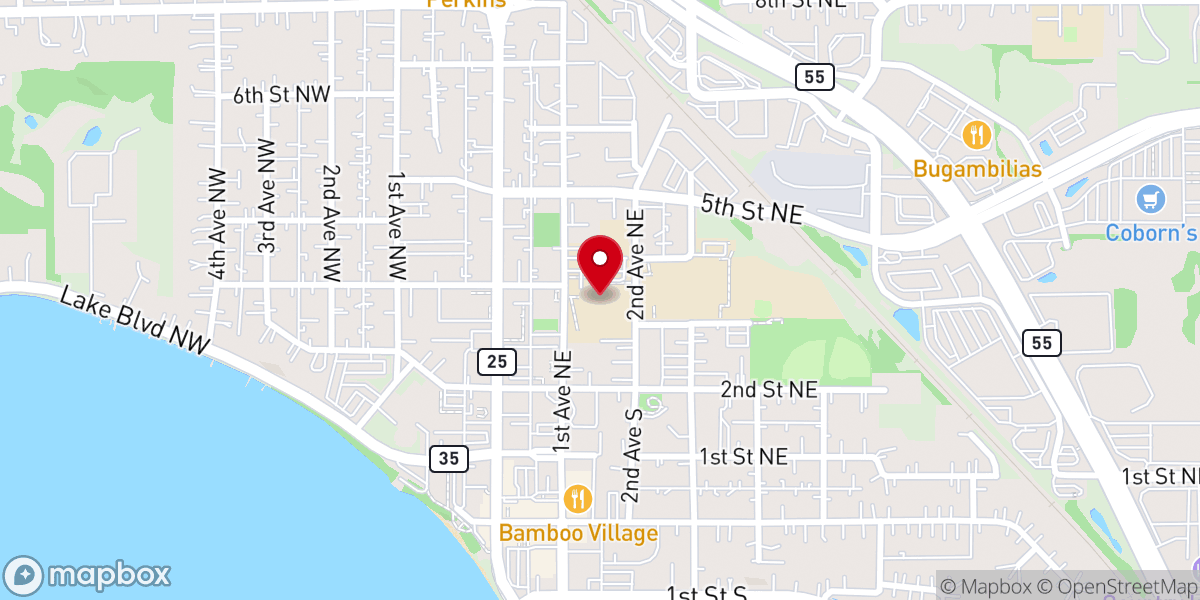 Map showing location of Journey Church