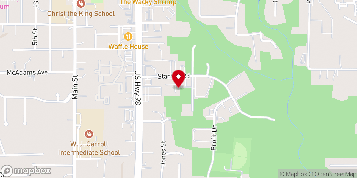 Map showing location of Abiding Love Church and Childcare