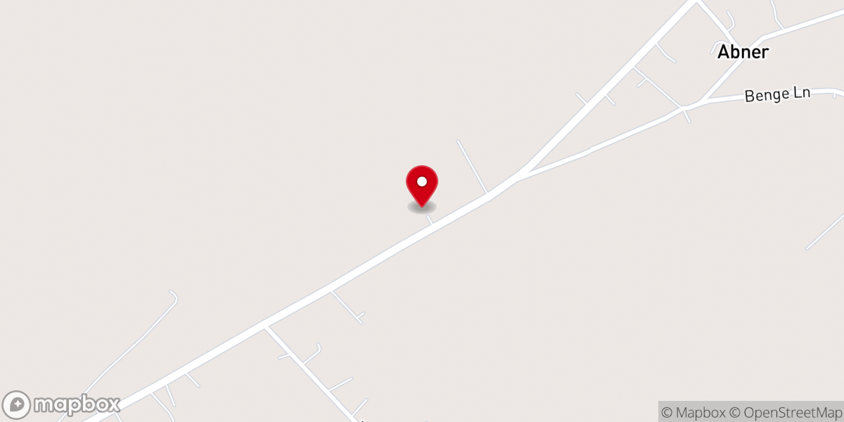 Map showing location of Abner Baptist Church