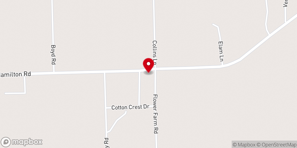 Map showing location of Abundant Life UPC Hamilton, MS 39746