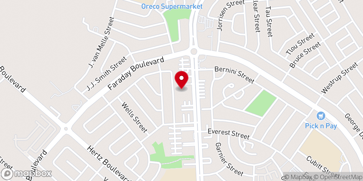 Map showing location of OAC CW3 Vanderbijlpark