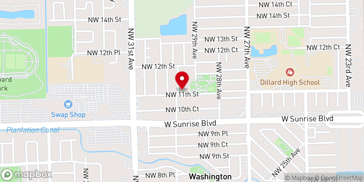 Map showing location of New Bethel Primitive Baptist Church