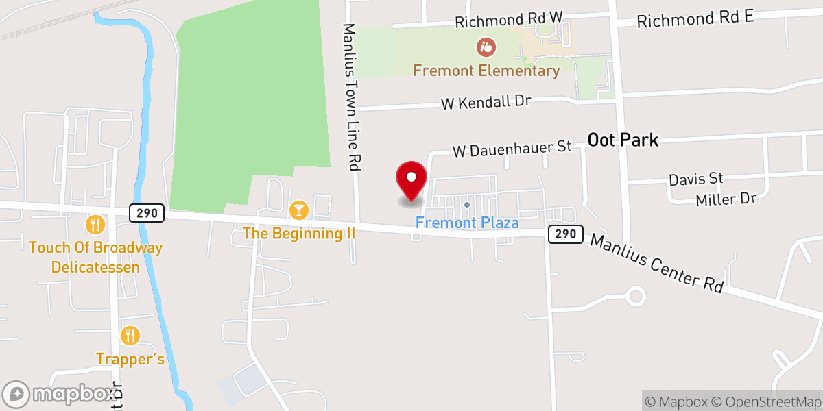 Map showing location of Promise Land Church