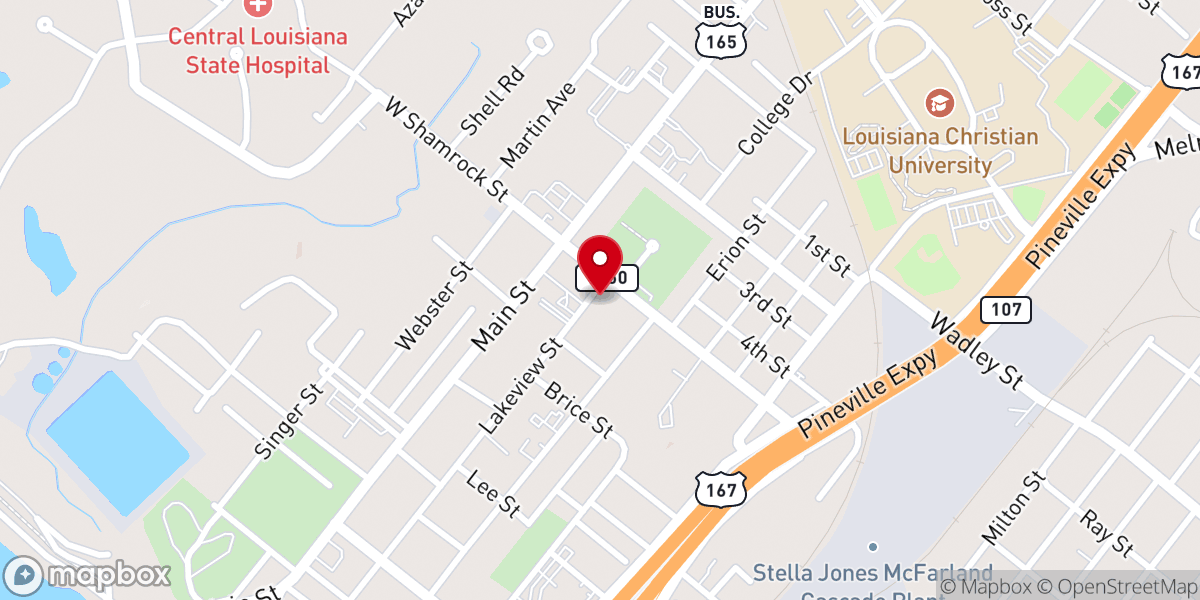 Map showing location of Solid Rock Baptist Church