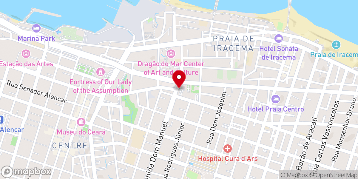 Map showing location of Cúria Metropolitana de Fortaleza