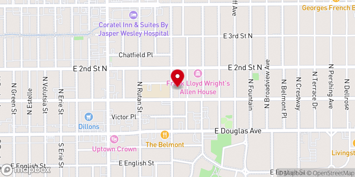 Map showing location of Plymouth Congregational Church