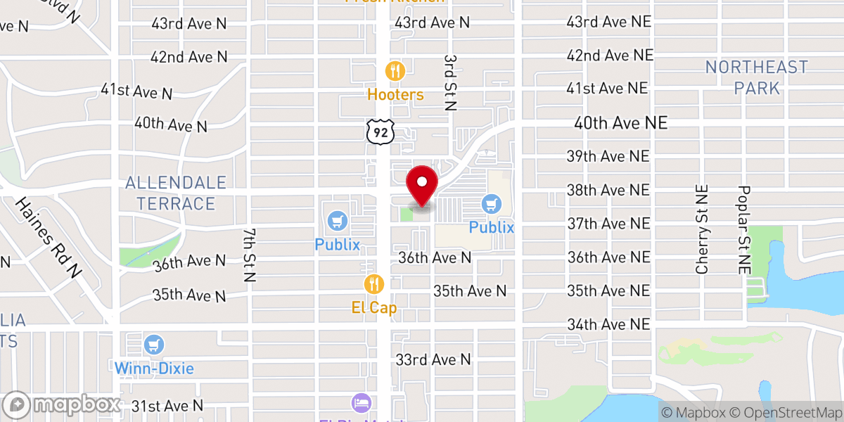 Map showing location of Wesley United Methodist Church