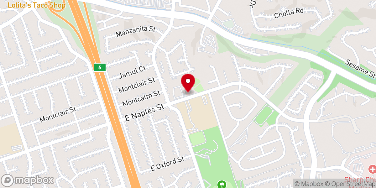 Map showing location of Park Hill Methodist Church