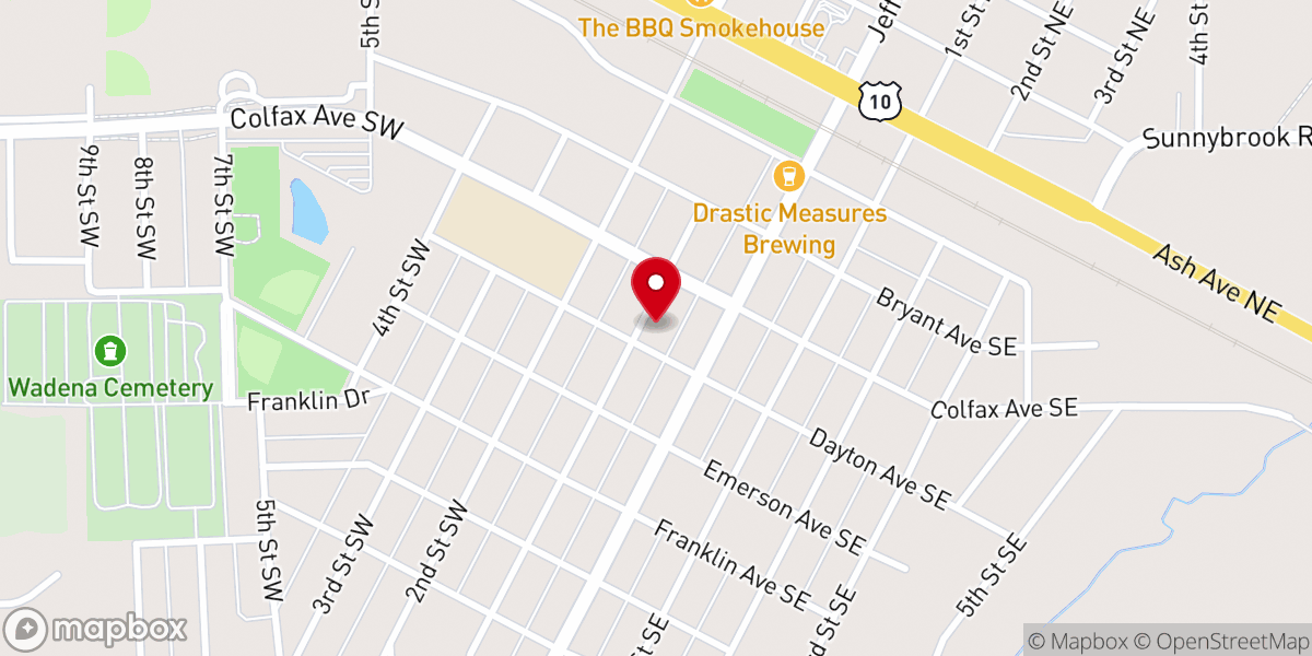 Map showing location of St. Helens Episcopal Church