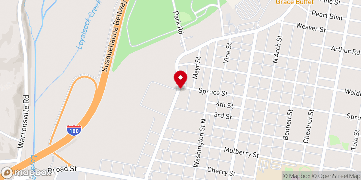Map showing location of Trinity Assembly of God