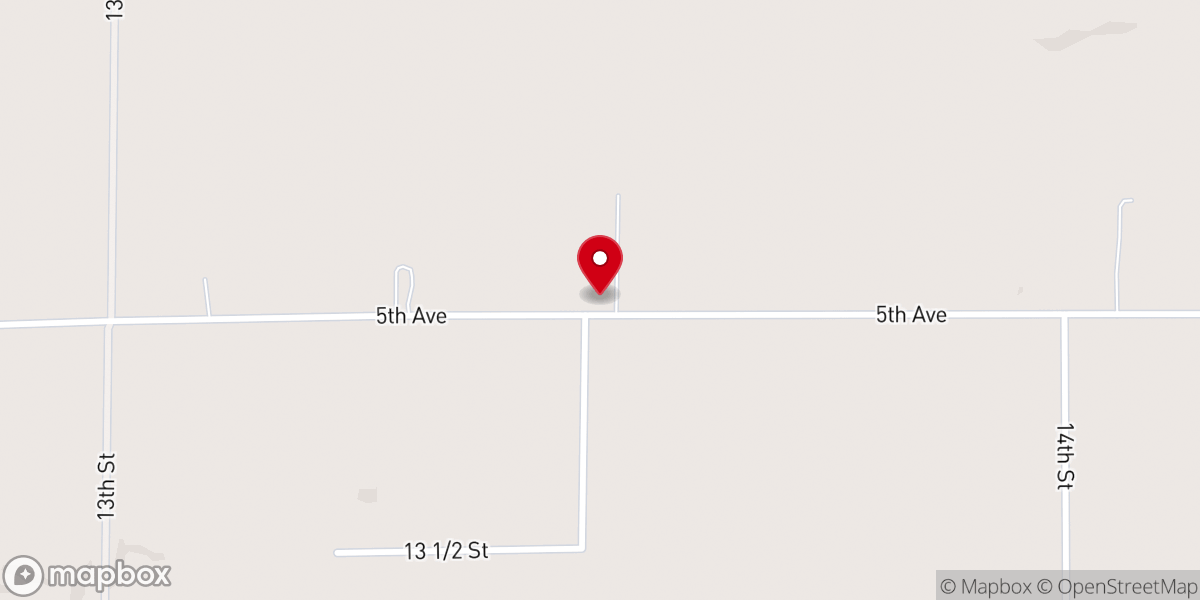 Map showing location of Free will Baptist church
