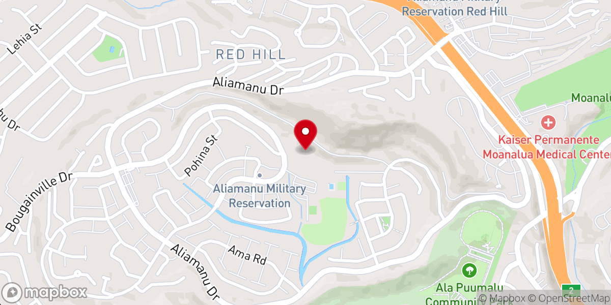 Map showing location of Aliamanu Chapel Center