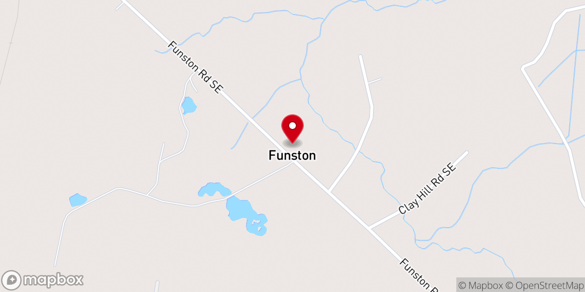 Map showing location of Lebanon Baptist Church