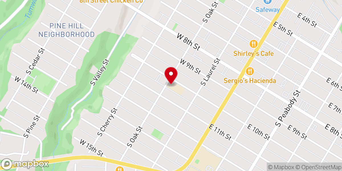 Map showing location of Queen of Angels School