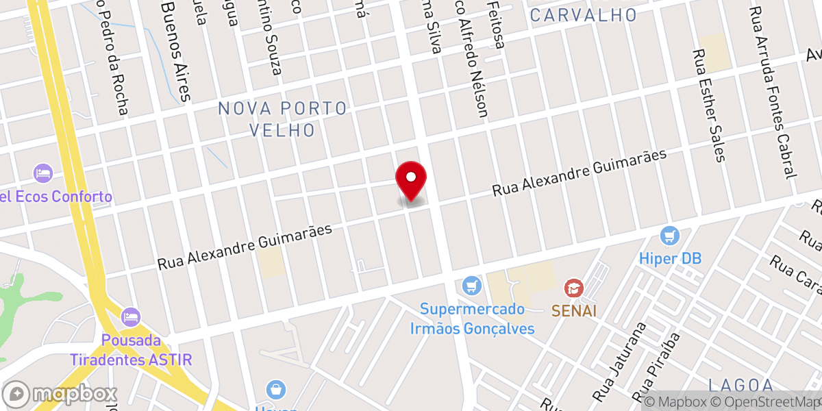 Map showing location of Igreja Pentecostal Deus é Amor
