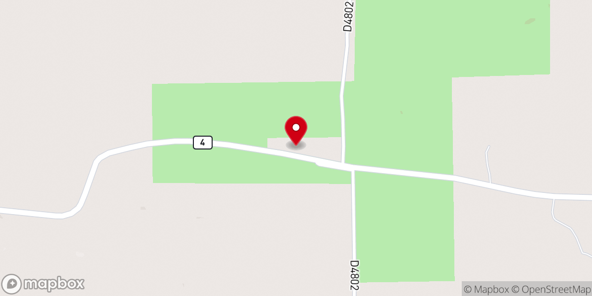 Map showing location of Panther Creek Christian Church