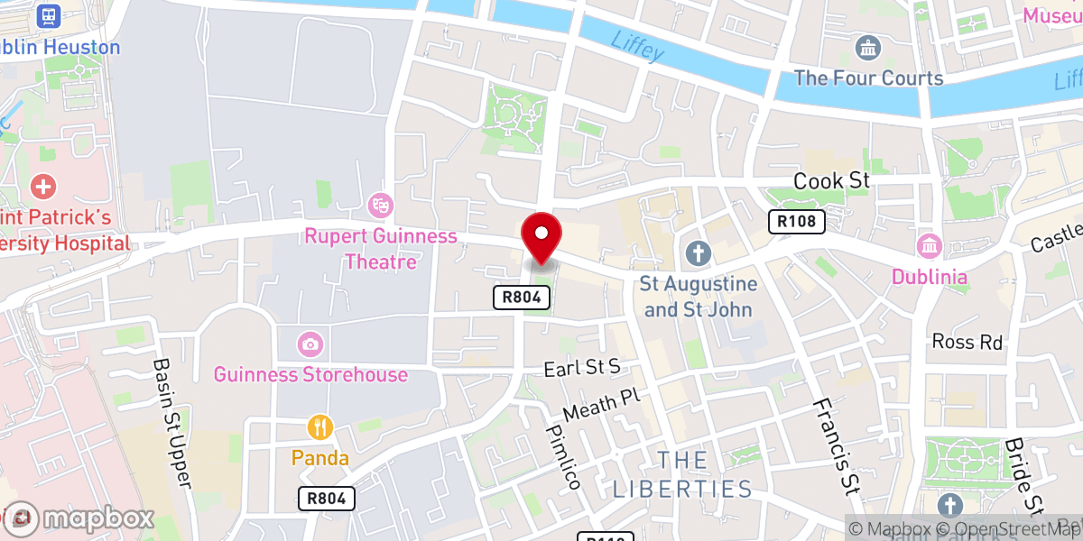 Map showing location of St Catherine's Church of Ireland