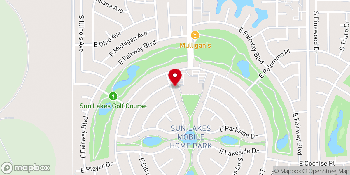 Map showing location of Sun Lakes Community Church Office