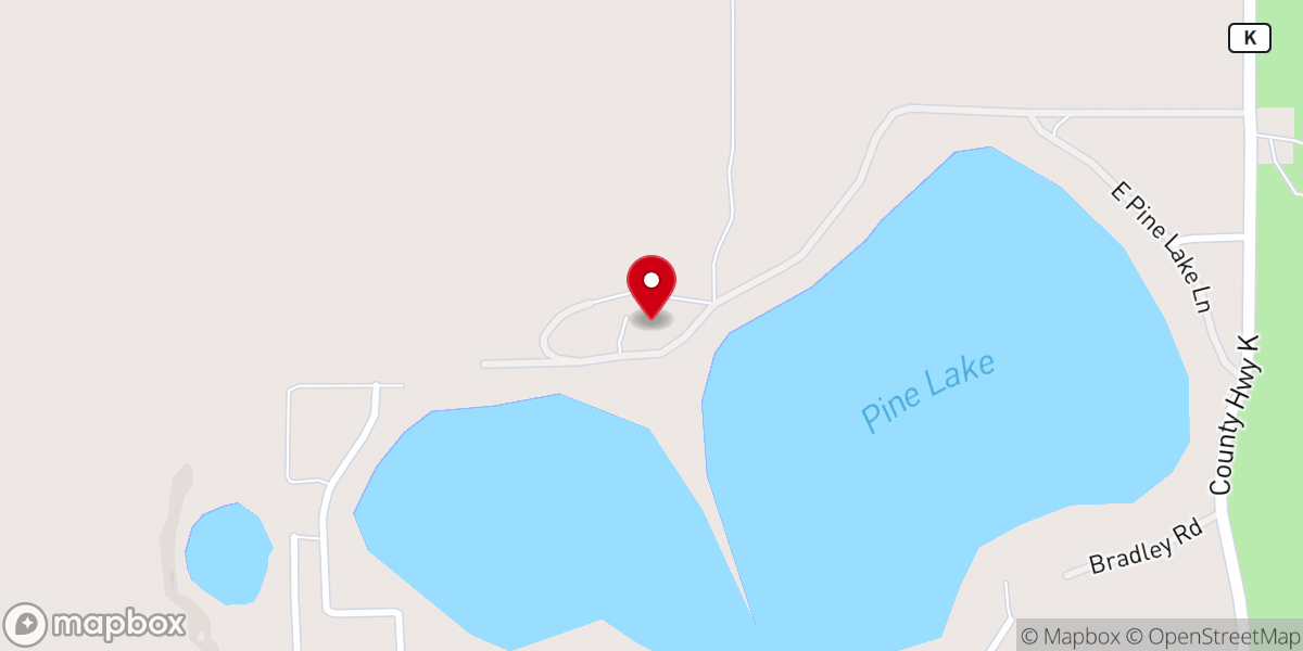 Map showing location of Pine Lake Camp - Crossways