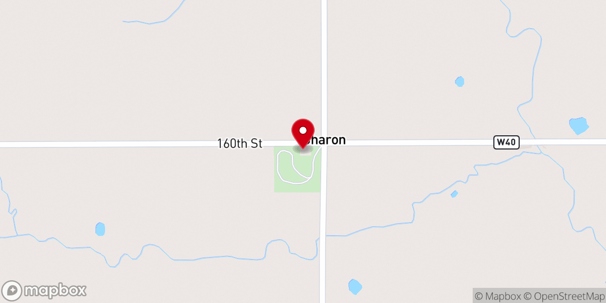 Map showing location of Sharon United Presbyterian Church