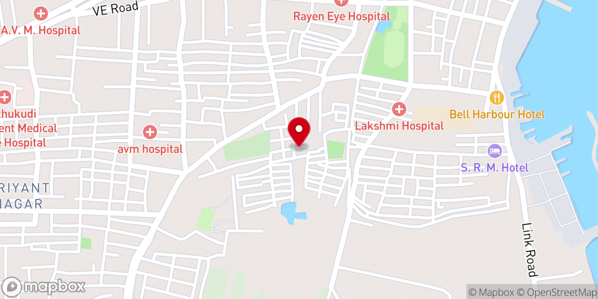 Map showing location of Living God Assembly (Church in Tuticorin)