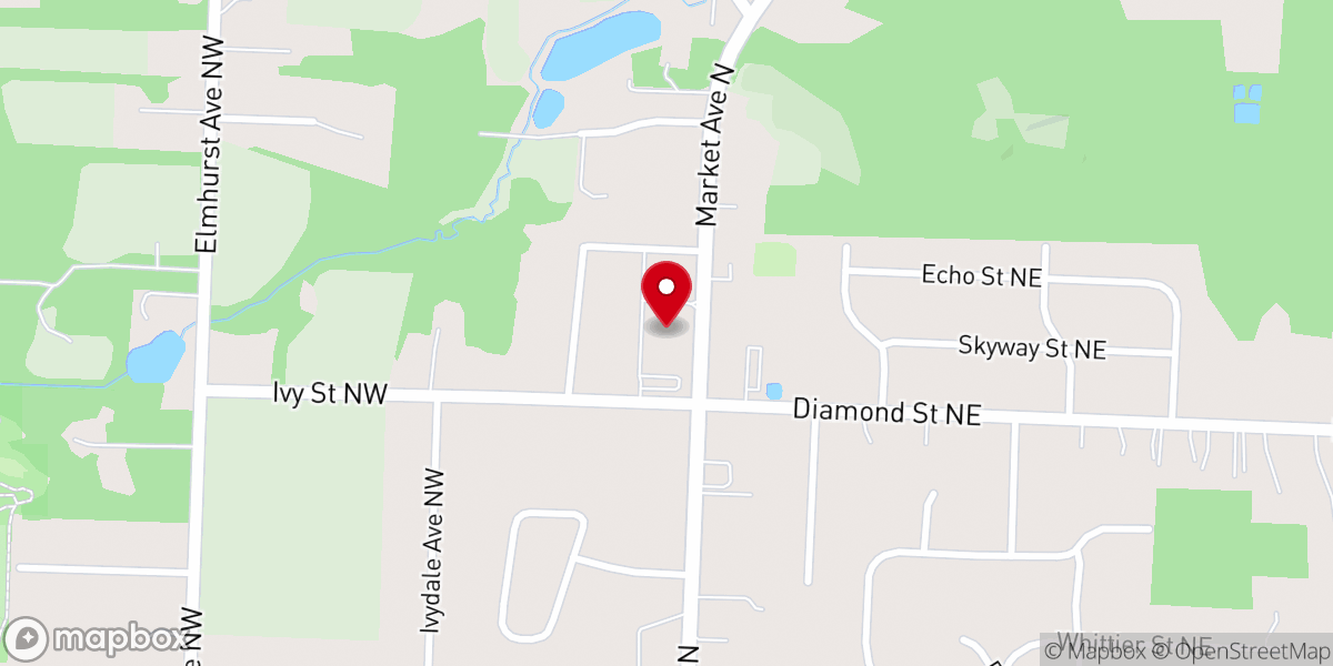 Map showing location of Holy Cross Lutheran Church