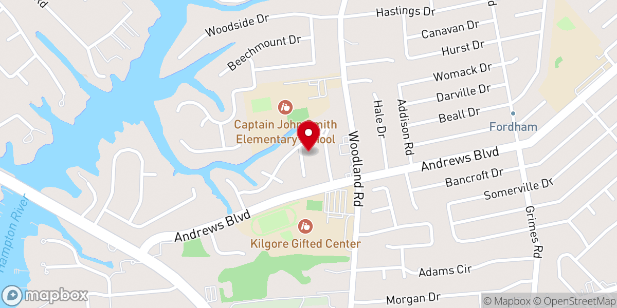 Map showing location of First Assembly of God