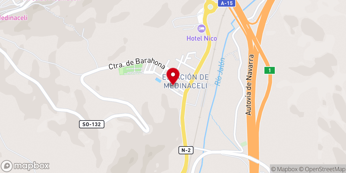 Map showing location of Parroquia de San Juan Bautista
