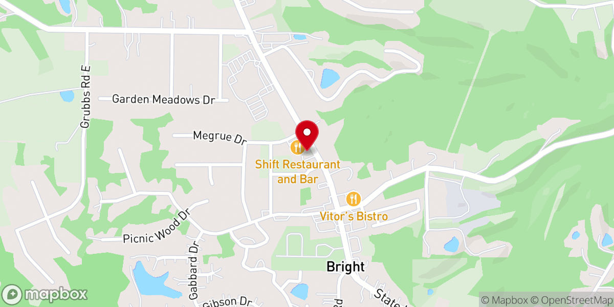 Map showing location of Berean Baptist Church