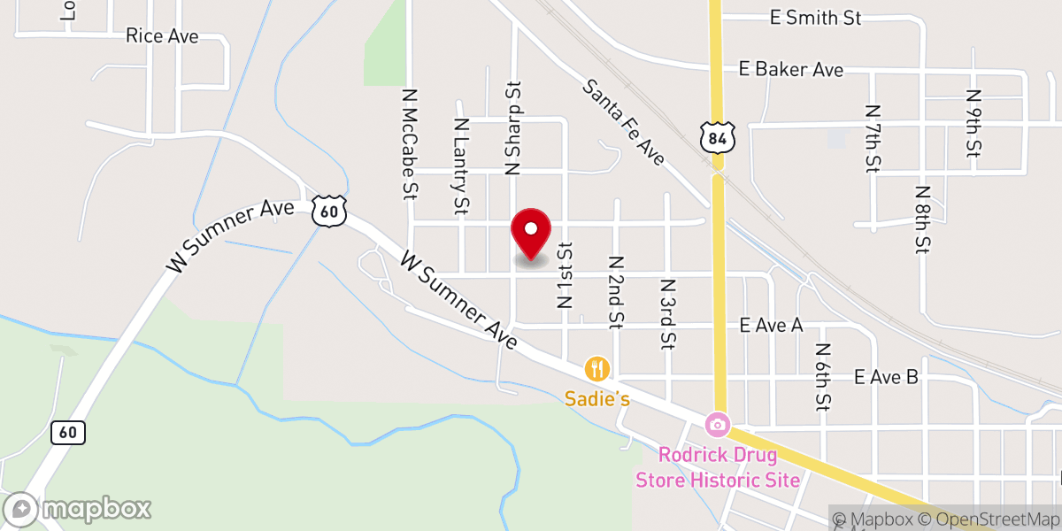 Map showing location of Saint Anthony of Padua Catholic Church